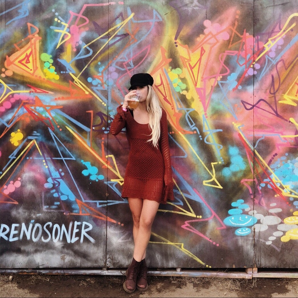 Retro 60s Crochet Dress